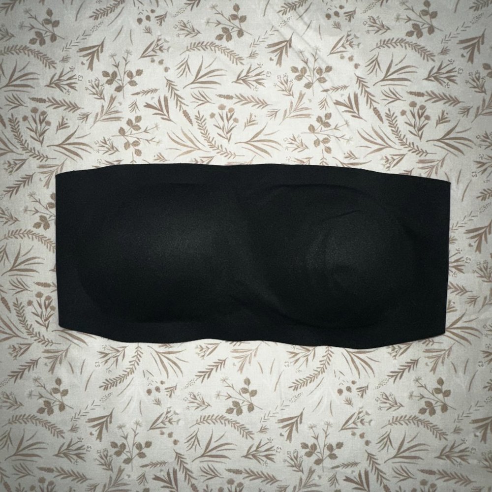 Aerie SMOOTHEZ Bandeau Bralette in True Black - Size M